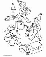 Christmas Coloring Pages Elves Santa Santas Helpers Toys Clipart Busy Printing Help Library Clip Go Print sketch template