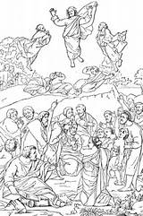 Transfiguration Coloring Christ Pages Jesus Clipart Printable Raphael Categories Popular Super sketch template
