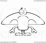 Mushroom Mascot Depressed Clipart Cartoon Coloring Surprised Outlined Vector Cory Thoman Royalty sketch template