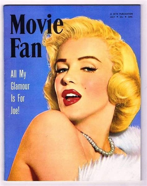 marilyn monroe on the cover of movie fan magazine july