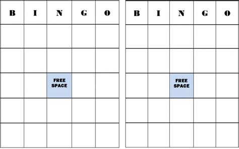printable blank bingo cards  teachers     save