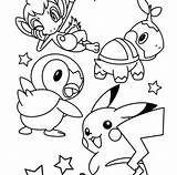Pikachu Coloring Pages Pokemon Cute Printable Color Friends Getcolorings Getdrawings High sketch template