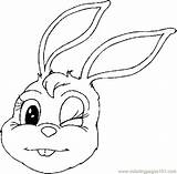 Coloring Pages Winks Getcolorings Winking Bunny sketch template