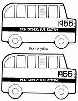 Bus Rosa Parks Activities Preschool Printable Craft Boycott Sheet Montgomery sketch template