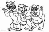 Alvin Chipmunks Theodore Jeanette Adults sketch template