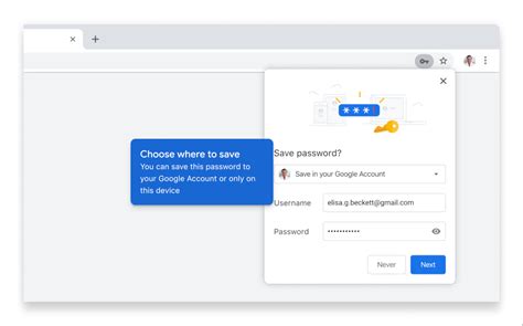 password management  payment   accessible  google chrome