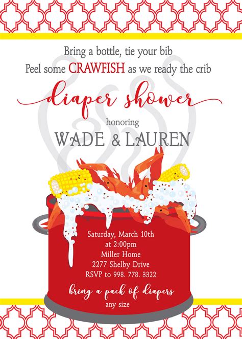 crawfish boil invitations  printable printable templates