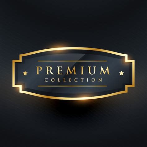 vector premium gold label