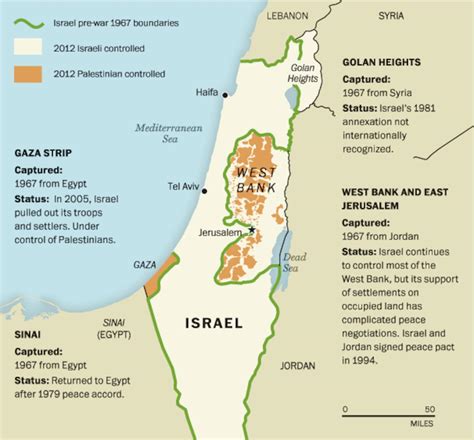 israels pre war  boundaries  washington post