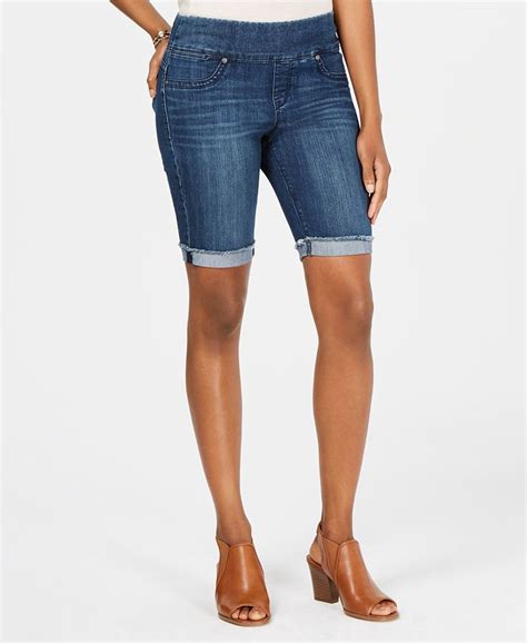 Style And Co Pull On Denim Bermuda Shorts Created For Macy S And Reviews