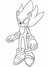Coloring Super Sonic Pages Silver Shadow Library Clipart sketch template