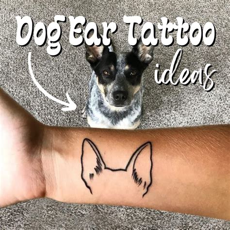 dog ear outline tattoo georgykiann