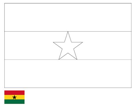 coloring page flag  ghana drawing outline vectors   printable