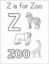 Letter Pages Coloring Zoo Color Education Coloringonly Printable Print sketch template