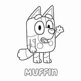 Bluey Muffin sketch template