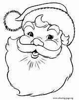 Santa Coloring Claus Face Pages Colouring Christmas sketch template