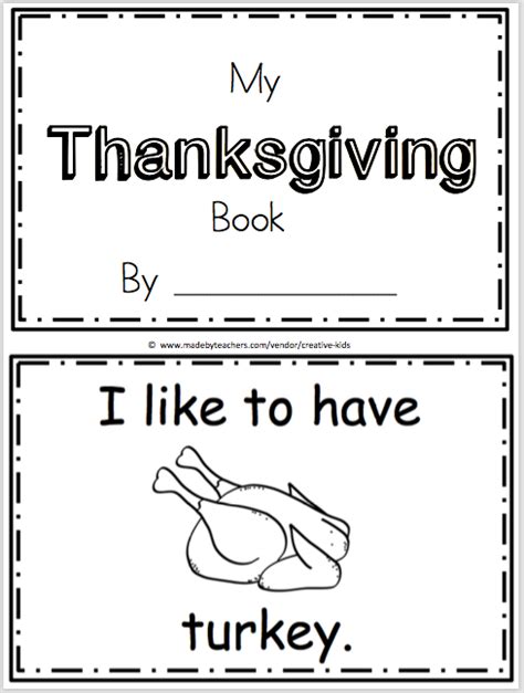 thanksgiving book  kindergarten   teachers