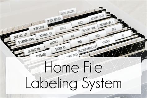 precut home filing system labels home office home etsy
