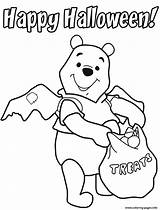Halloween Coloring Pages Pooh Disney Winnie Printable Toddler Color Print Freee Kids Costume Fall Worksheets sketch template
