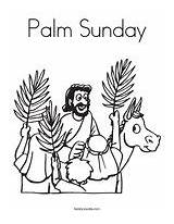 Coloring Sunday Palm Pages Religious sketch template