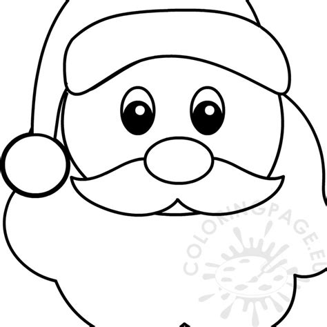 christmas santa face coloring page coloring page