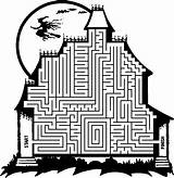 Halloween Maze Printable Coloring Medium Kids Pages Haunted Mazes House Fall Worksheets Class Printables Uploaded User sketch template