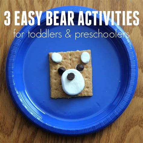 easy bear themed activities  toddlers  preschoolers