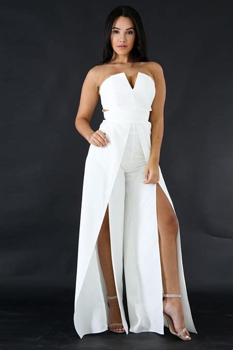 hualong sexy club party off shoulder split jumpsuit online store for