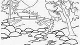 Coloring Pages Scenery Nature Spring Mountain Scenes Preschoolers Printable Christian Getcolorings Drawing Color Beautiful sketch template