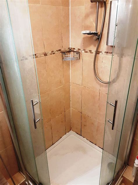 mouldy ceramic tiled shower renovated in uxbridge tile cleaners