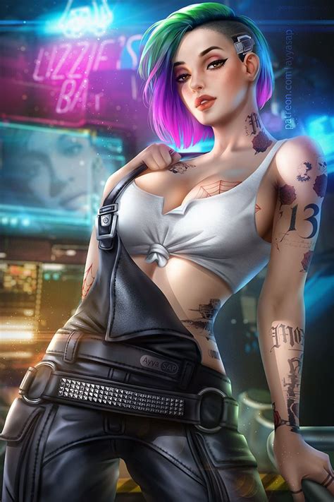 cyberpunk 2077 judy alvarez by ayyasap kazuliski in 2021 cyberpunk