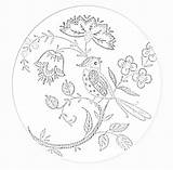 Jacobean Embroidery Patterns Crewel Drawing Floral Designs sketch template