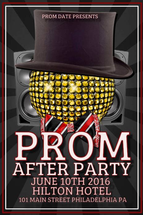 prom after party template postermywall
