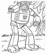 Coloring Transformers Coloringhome Barricade Bumblebee sketch template