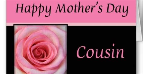 cousin happy mothers day rose card   zazzle pinterest