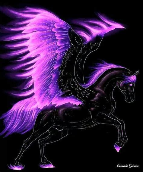 purple pegasus mythical creatures art fantasy horses magical horses