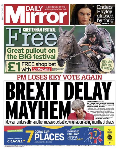 House Of Fools What The Papers Said About May S Brexit Defeat