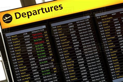 Departures Sign In London Heathrow Airport London