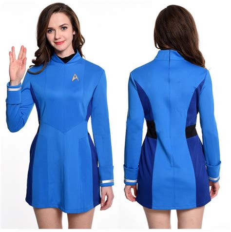 Star Trek Blue Starfleet Uniform Cosplay Costume For Women Costume