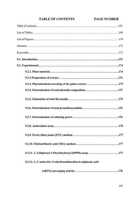 sample table  contents  research paper   table  contents