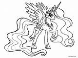 Pages Pony Celestia Coloring Princess Little Getcolorings sketch template