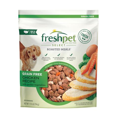 freshpet healthy natural dog food grain  roasted meal chicken