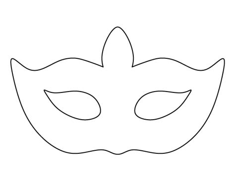 masquerade mask pattern   printable outline  crafts creating