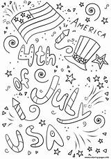 4th Coloring July Pages Printable Doodle Lena London Color Print Book Drawing Crafts Independence Info sketch template