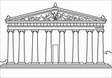 Parthenon Greek Drawing Greece Coloring Ancient Clipart Drawings Atenas Architecture School Sheet Temple Para Acropolis Google Colorir Templos Pages Athens sketch template