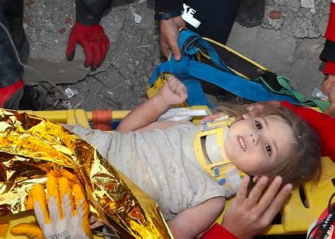 4 year old girl rescued after 91 hours under rubble in turkey