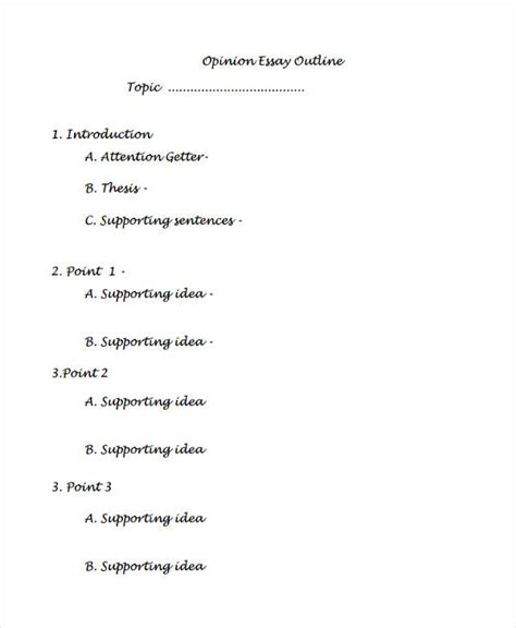 sample essay outlines  examples format  examples