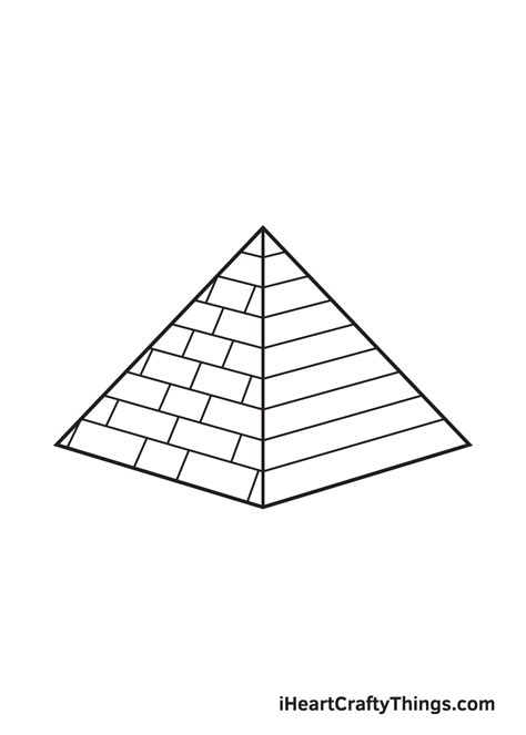 pyramid drawing   draw  pyramid step  step