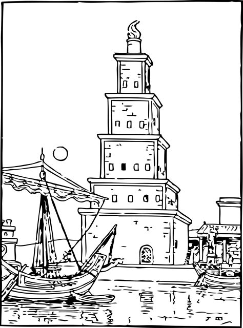 printable lighthouse coloring pages  kids
