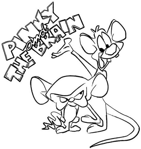 Happy Pinky And The Brain Coloring Page Enjoy Di 2020
